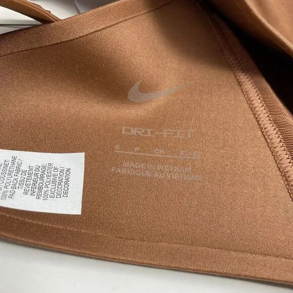 Nike Alate Minimalist Low Support Brown Padded Sports Bra Size Small Cup C-E - Picture 8 of 8